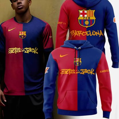 FC Barcelona Collab Travis Scott Cactus Jack 3D shirt