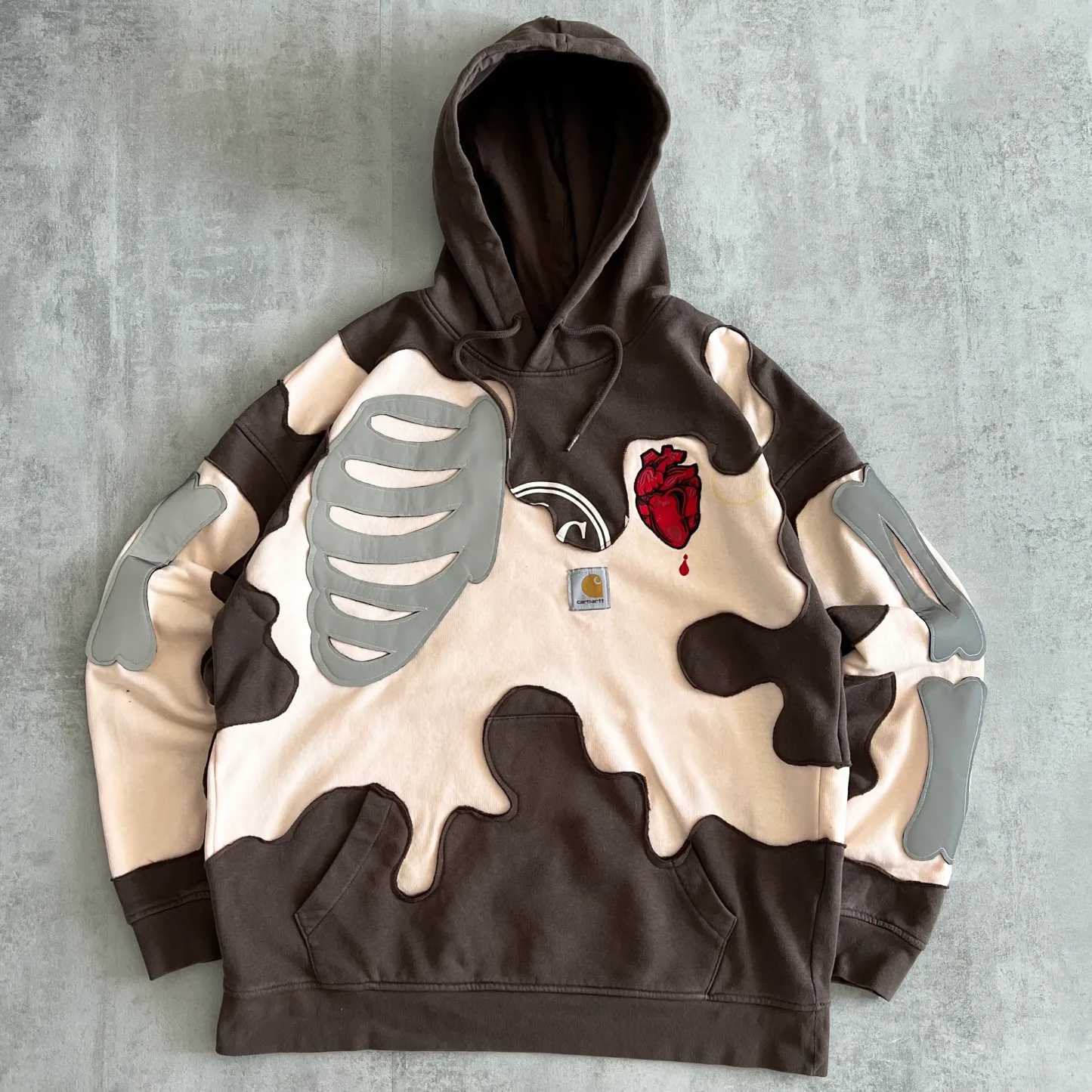 'BROKEN HEART CLUB' REFLECTIVE HOODIE (L)