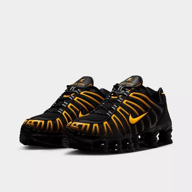 Black/University Gold  NK Shox TL Casual Shoes