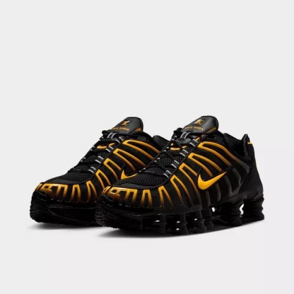 Black/University Gold  NK Shox TL Casual Shoes