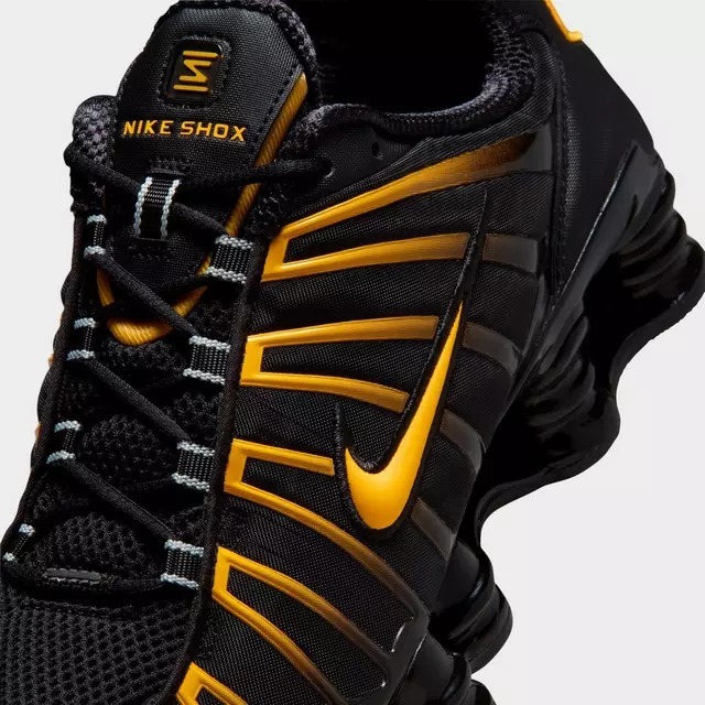 Black/University Gold  NK Shox TL Casual Shoes
