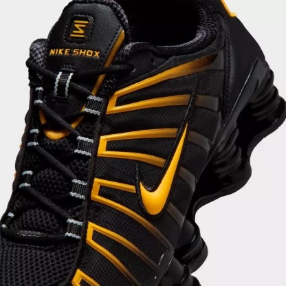 Black/University Gold  NK Shox TL Casual Shoes