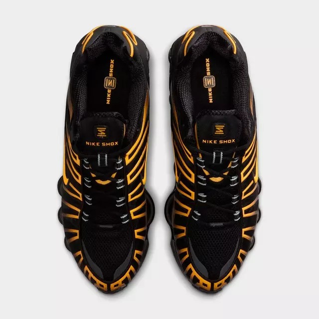 Black/University Gold  NK Shox TL Casual Shoes