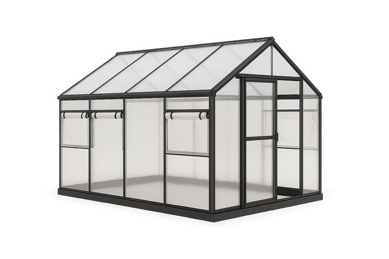 Serra da giardino in alluminio e policarbonato 300x250x200 cm