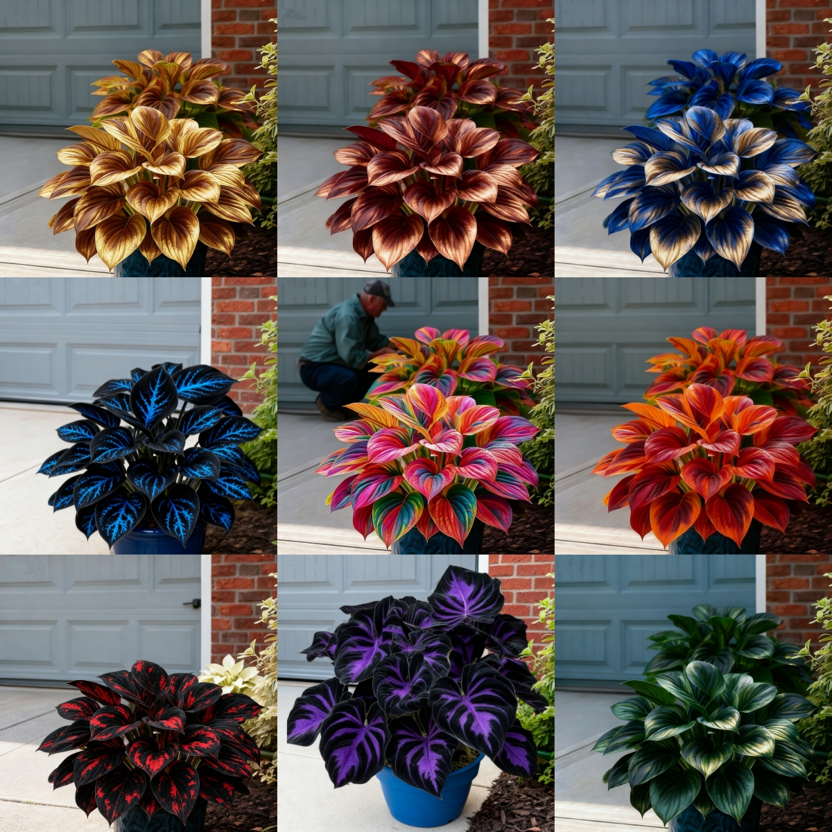 🌈🔥 Limited Edition Rainbow Flame Hostas -Rare Multicolor Foliage, Ex