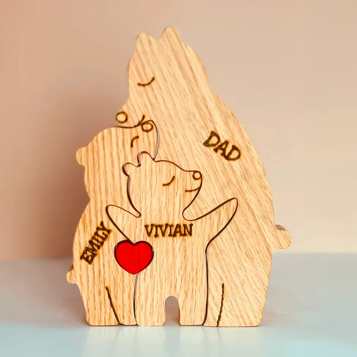 Wooden bears family puzzle