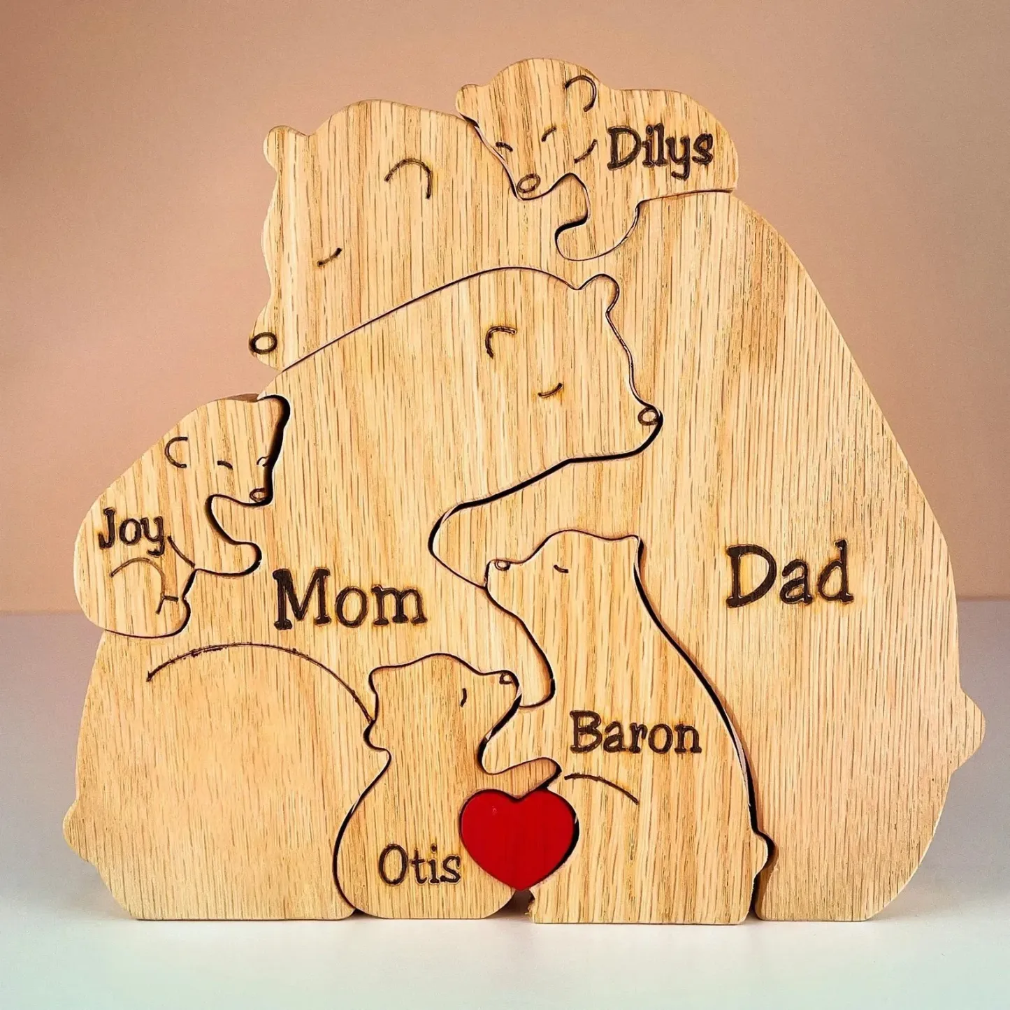 Wooden bears family puzzle