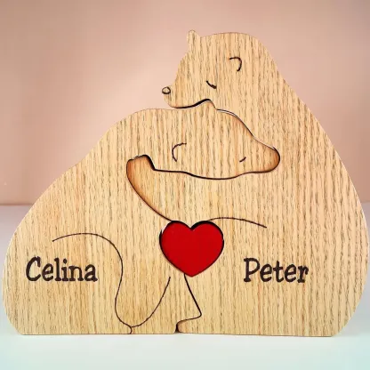 Wooden bears family puzzle