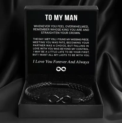 "To My Man" - Infinity Personalized Bracelet