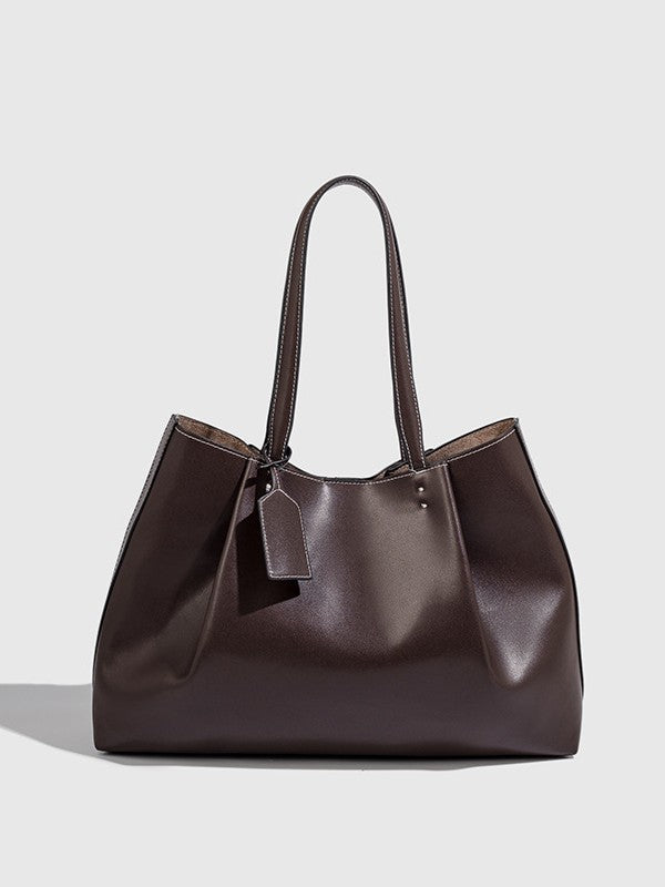 Fashion handbag commuter large capacity high-quality texture tote bag-thevervian