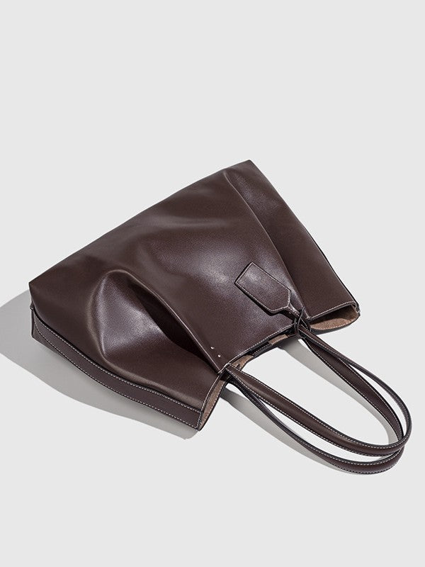 Fashion handbag commuter large capacity high-quality texture tote bag-thevervian