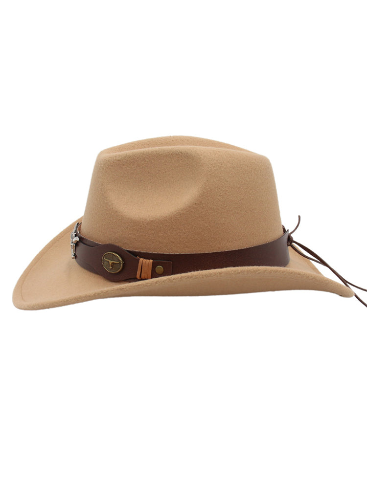 Western Bull Head Deco Cowboy Cowgirl Hat-thevervian