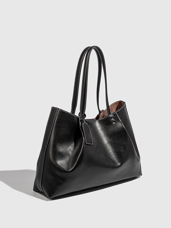 Fashion handbag commuter large capacity high-quality texture tote bag-thevervian