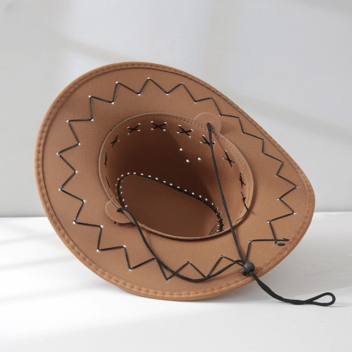 Western cowboy outdoor sun visor knight hat-thevervian
