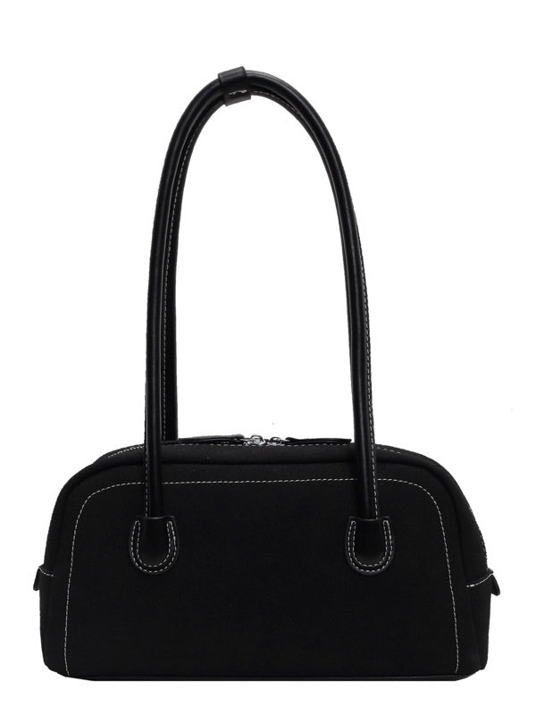 Retro frosted shoulder handbag casual pillow bag-thevervian