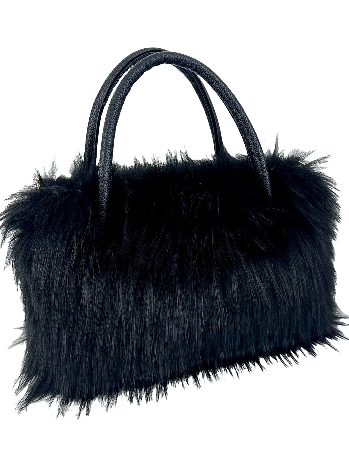 Trendy chain crossbody bag fashionable fur bag-thevervian