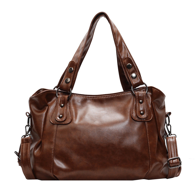 Retro casual high-end niche shoulder tote bag-thevervian