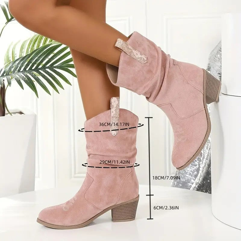 Vintage Western Cowboy Tassel Ankle Boots-thevervian