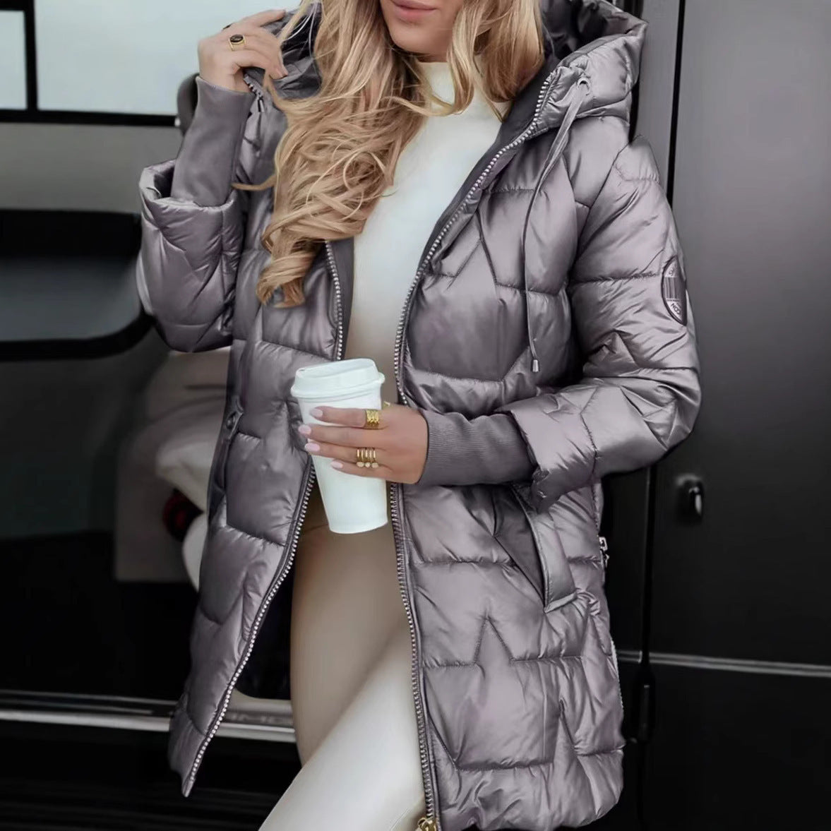 Winter Jacket for Women with Hood-thevervian