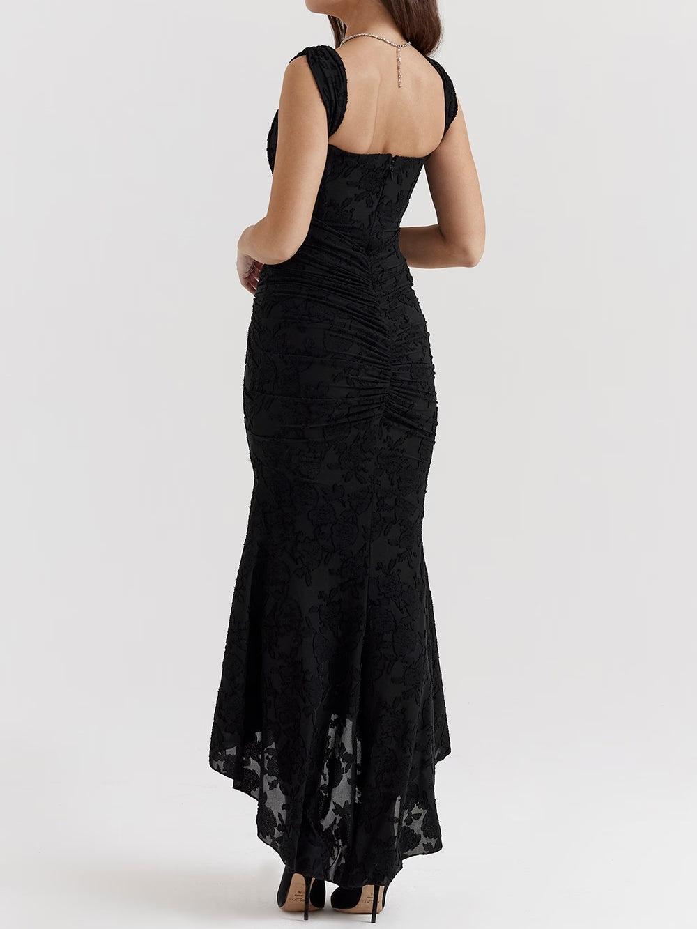 Blue bell floral maxi dress-thevervian