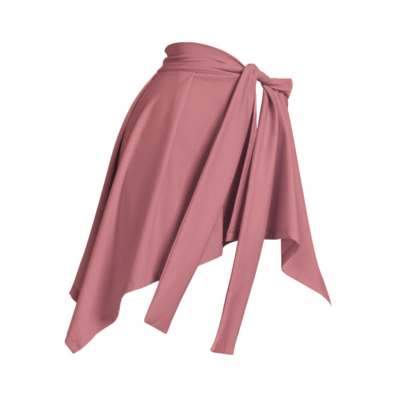 Women's Yoga Wrap-Around Skirt with Modesty Panel – Tie-Strap Anti-Flash Dance Skirt for Ballet, Gym & Outdoor