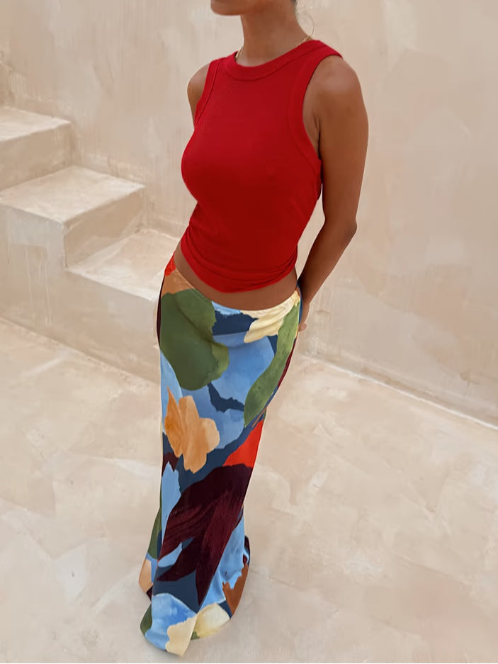 Abstract Geometric Pattern Skirt-thevervian