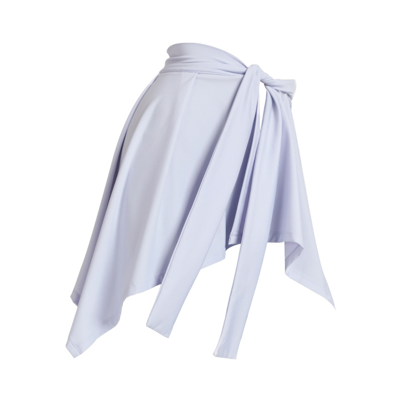 Women's Yoga Wrap-Around Skirt with Modesty Panel – Tie-Strap Anti-Flash Dance Skirt for Ballet, Gym & Outdoor