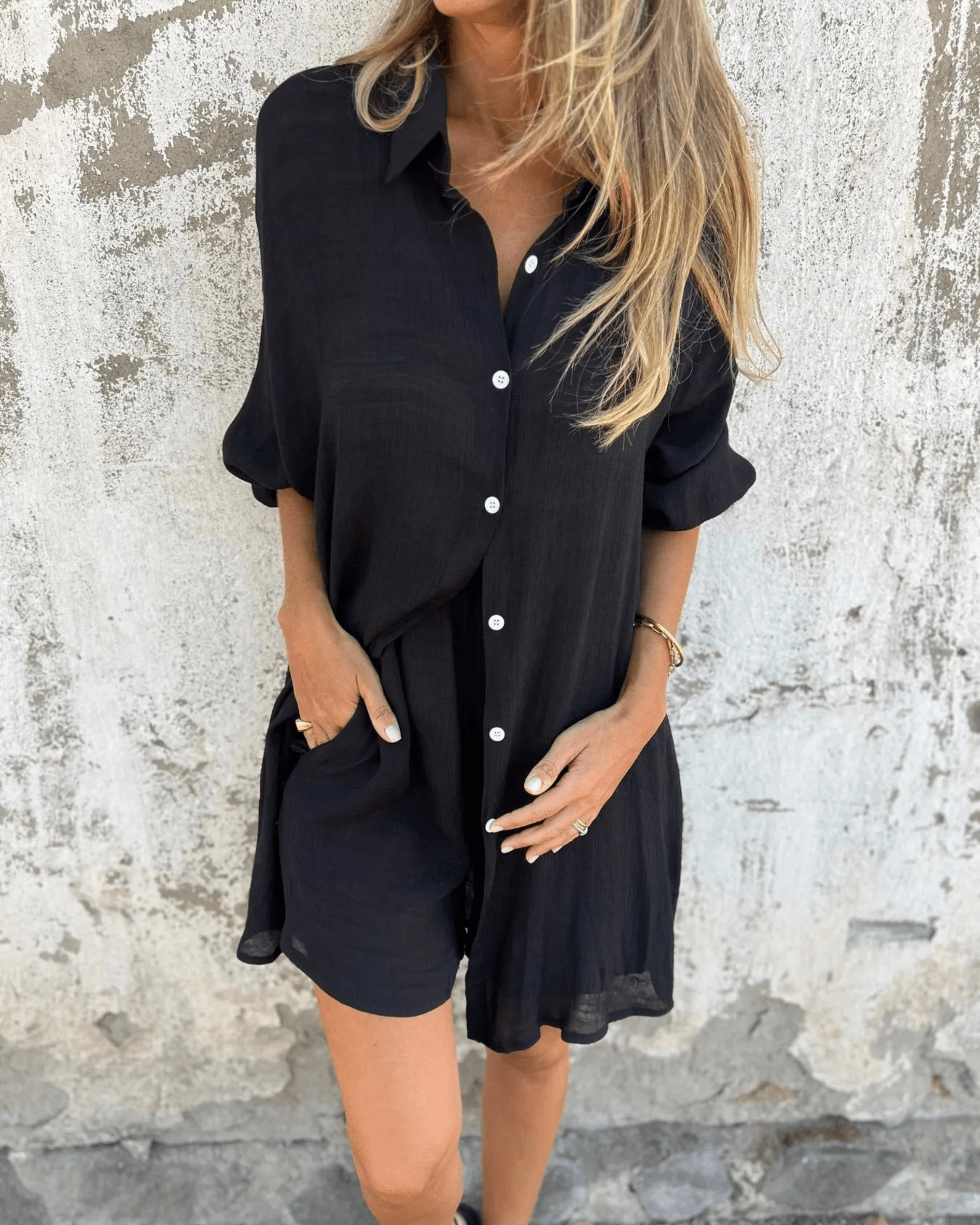 Casual Shirt & Shorts Set-thevervian