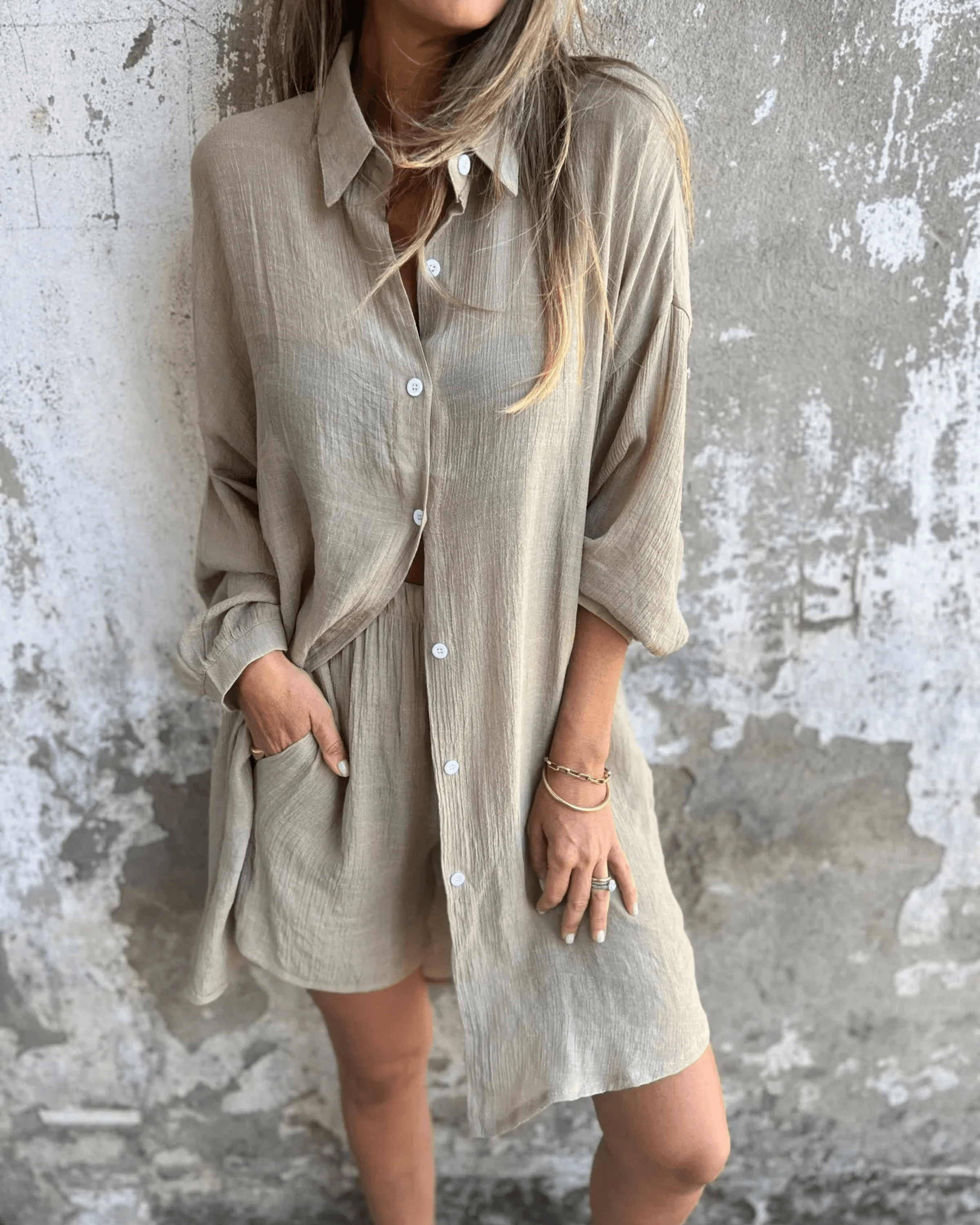 Casual Shirt & Shorts Set-thevervian