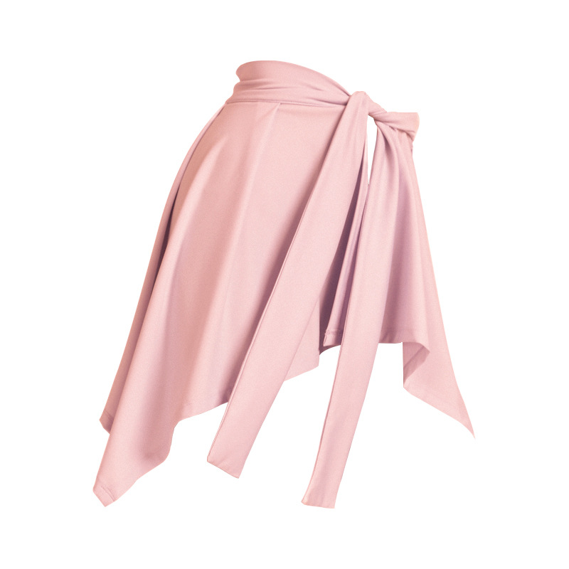 Women's Yoga Wrap-Around Skirt with Modesty Panel – Tie-Strap Anti-Flash Dance Skirt for Ballet, Gym & Outdoor