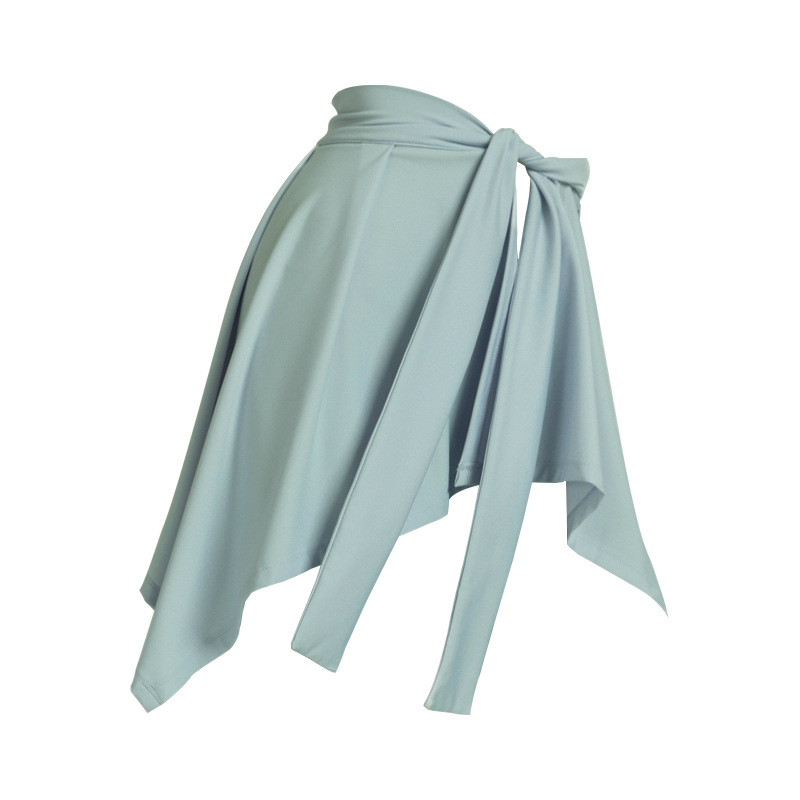 Women's Yoga Wrap-Around Skirt with Modesty Panel – Tie-Strap Anti-Flash Dance Skirt for Ballet, Gym & Outdoor