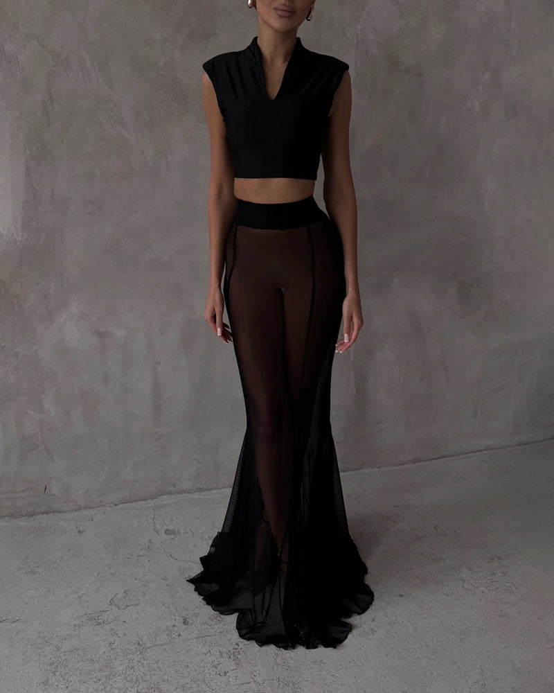 Fashion Jacket & Perspective Skirt Two-Piece Set-thevervian