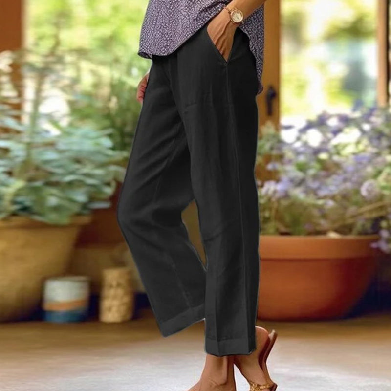 Solid Color Simple Loose Casual Pants-thevervian