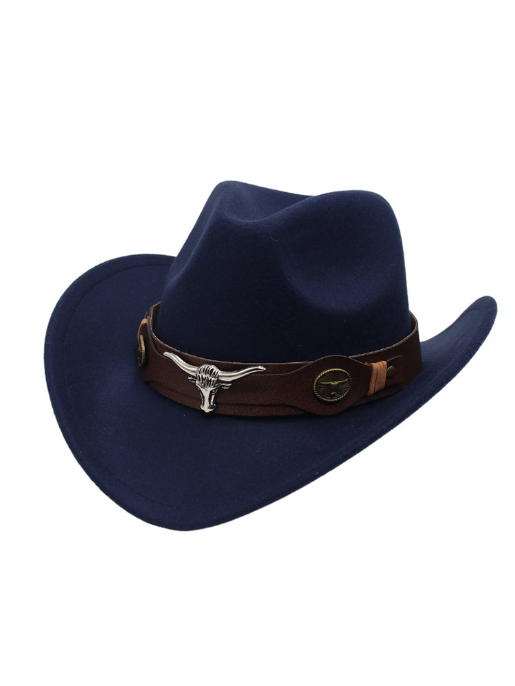 Western Bull Head Deco Cowboy Cowgirl Hat-thevervian