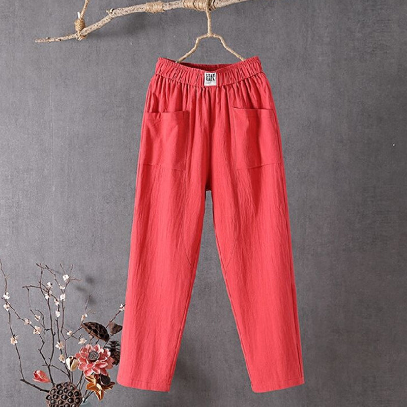 Solid Color Simple Loose Casual Pants-thevervian