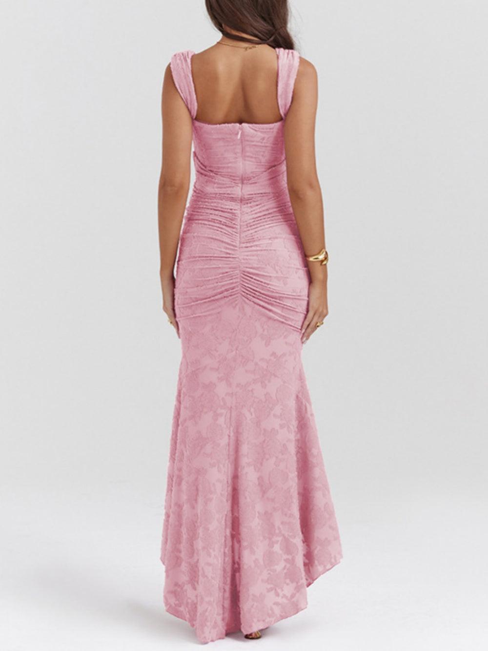 Blue bell floral maxi dress-thevervian