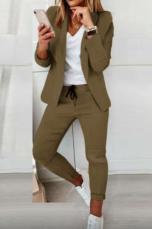 Casual and Fashionable Suit Set-thevervian