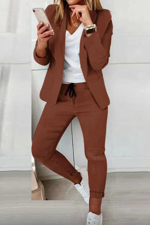 Casual and Fashionable Suit Set-thevervian