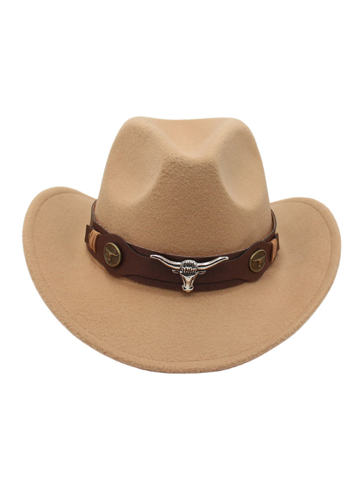 Western Bull Head Deco Cowboy Cowgirl Hat-thevervian