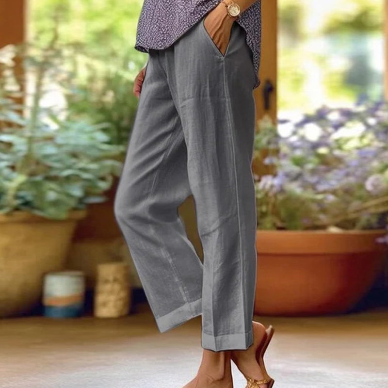 Solid Color Simple Loose Casual Pants-thevervian