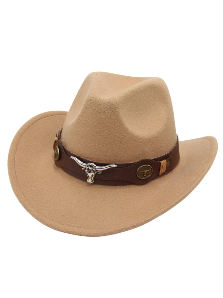 Western Bull Head Deco Cowboy Cowgirl Hat-thevervian