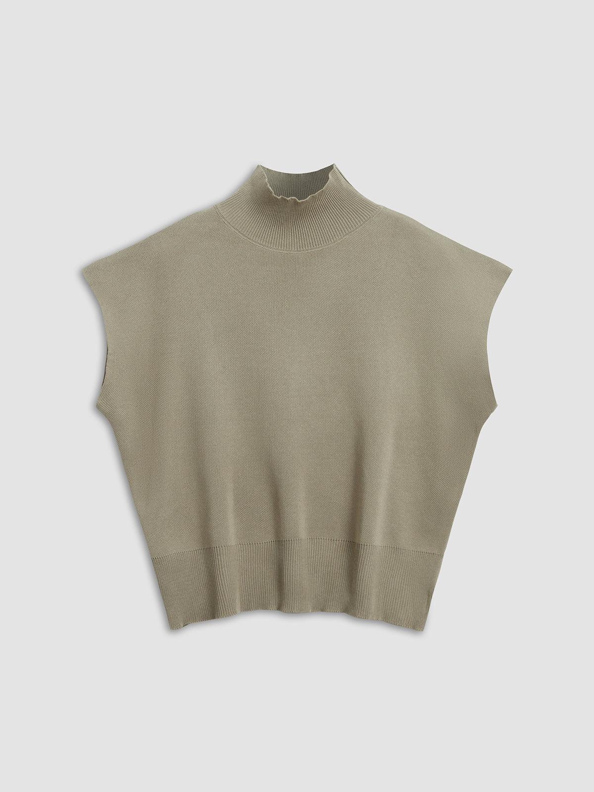 Leisurely Solid Pullover Sweater Vest-thevervian