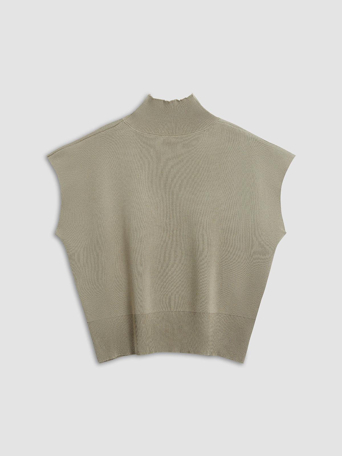 Leisurely Solid Pullover Sweater Vest-thevervian