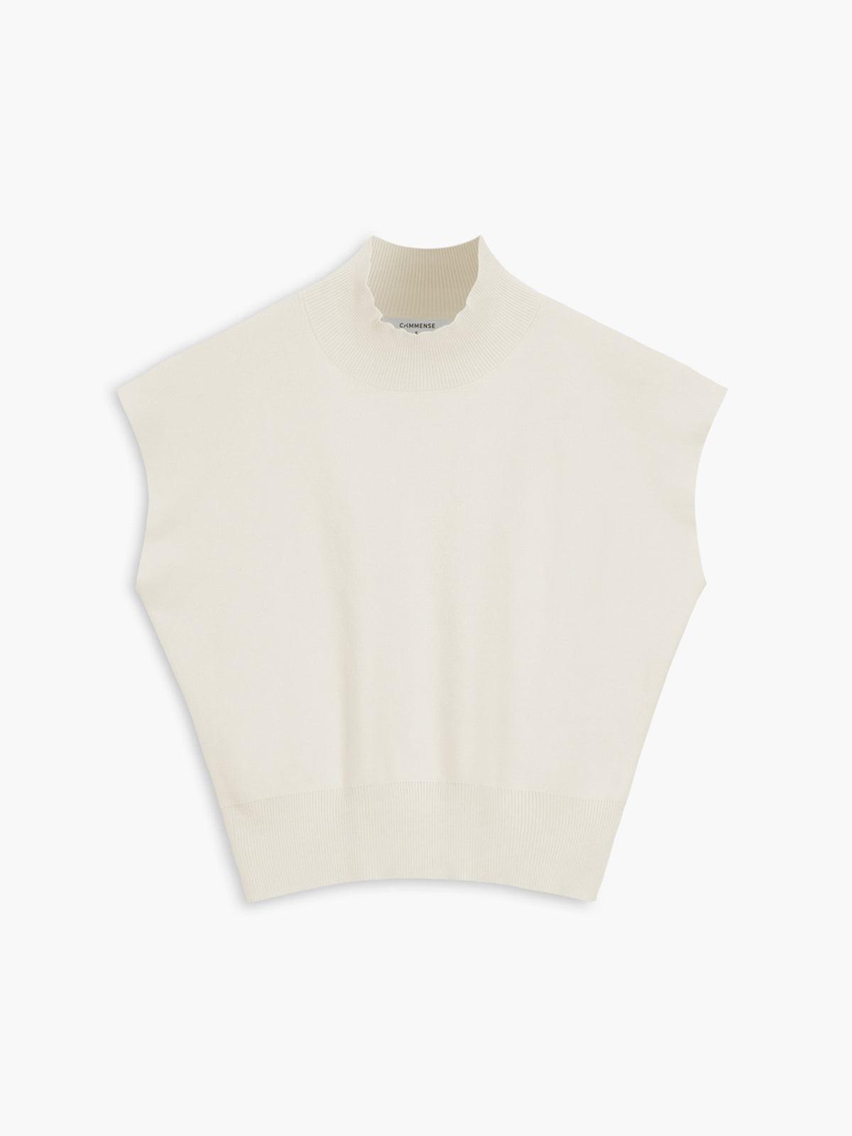 Leisurely Solid Pullover Sweater Vest-thevervian