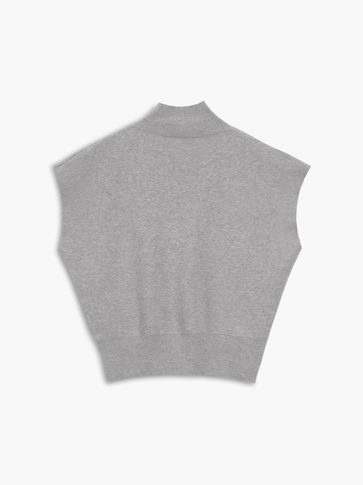 Leisurely Solid Pullover Sweater Vest-thevervian