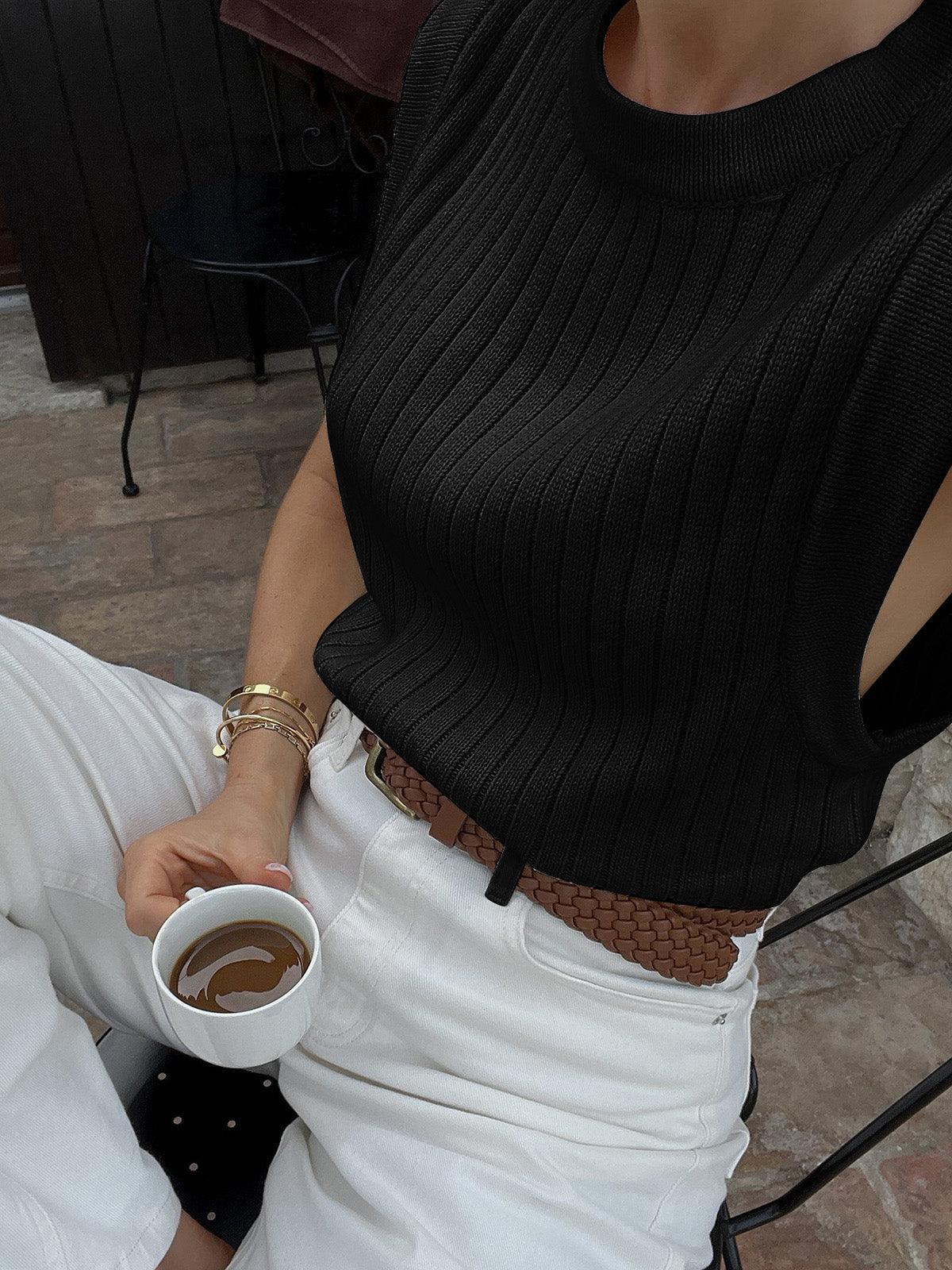 Casual Sweater Vest-thevervian