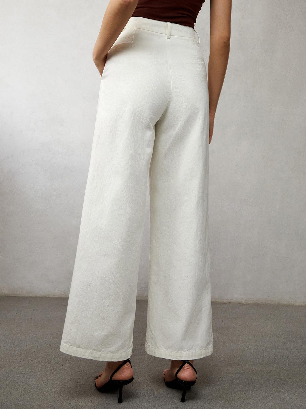 High Waisted Wide Leg Jeans-thevervian