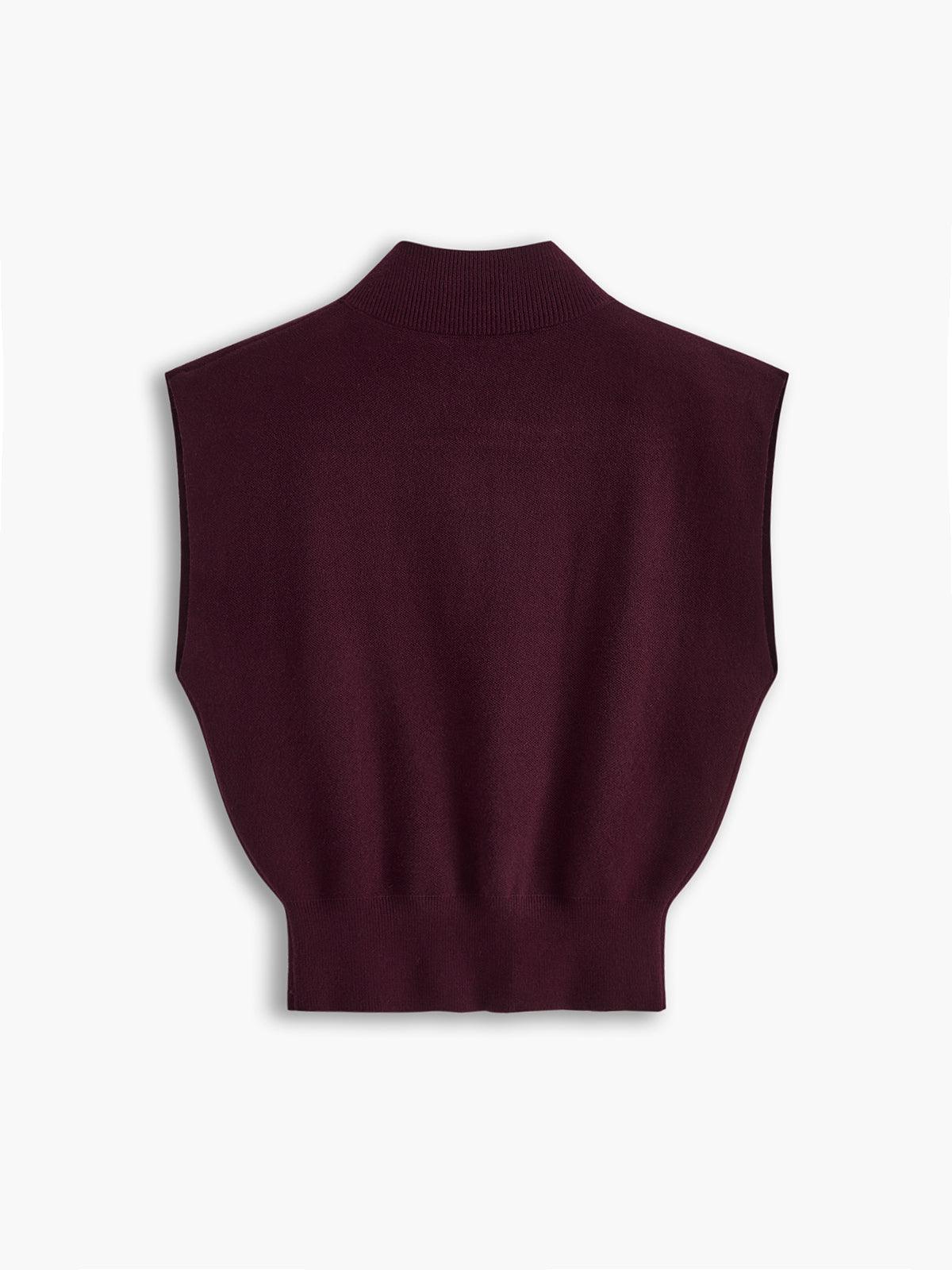 Leisurely Solid Pullover Sweater Vest-thevervian