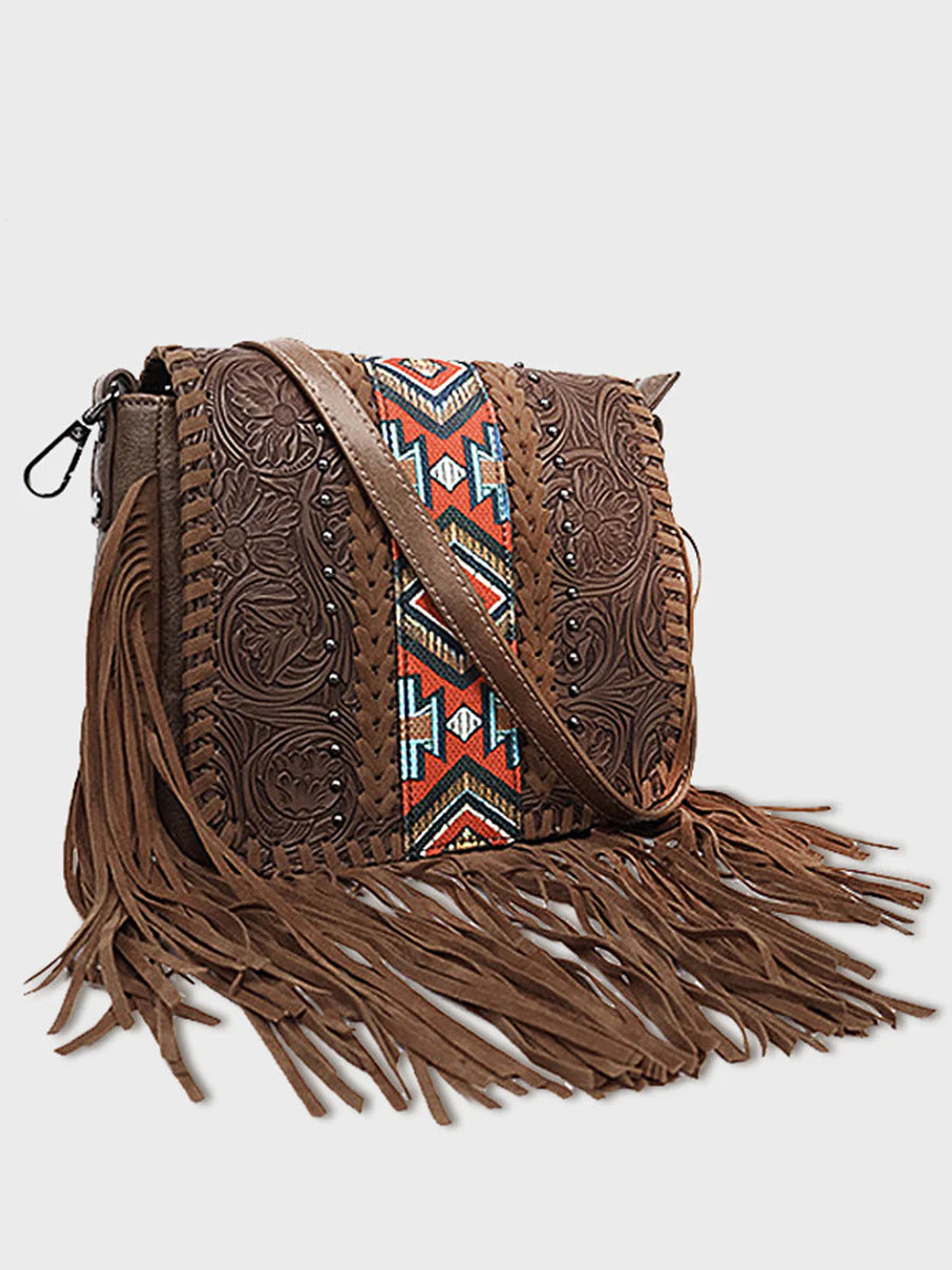 Bohemian Ethnic Style Tassel PU Bag-thevervian