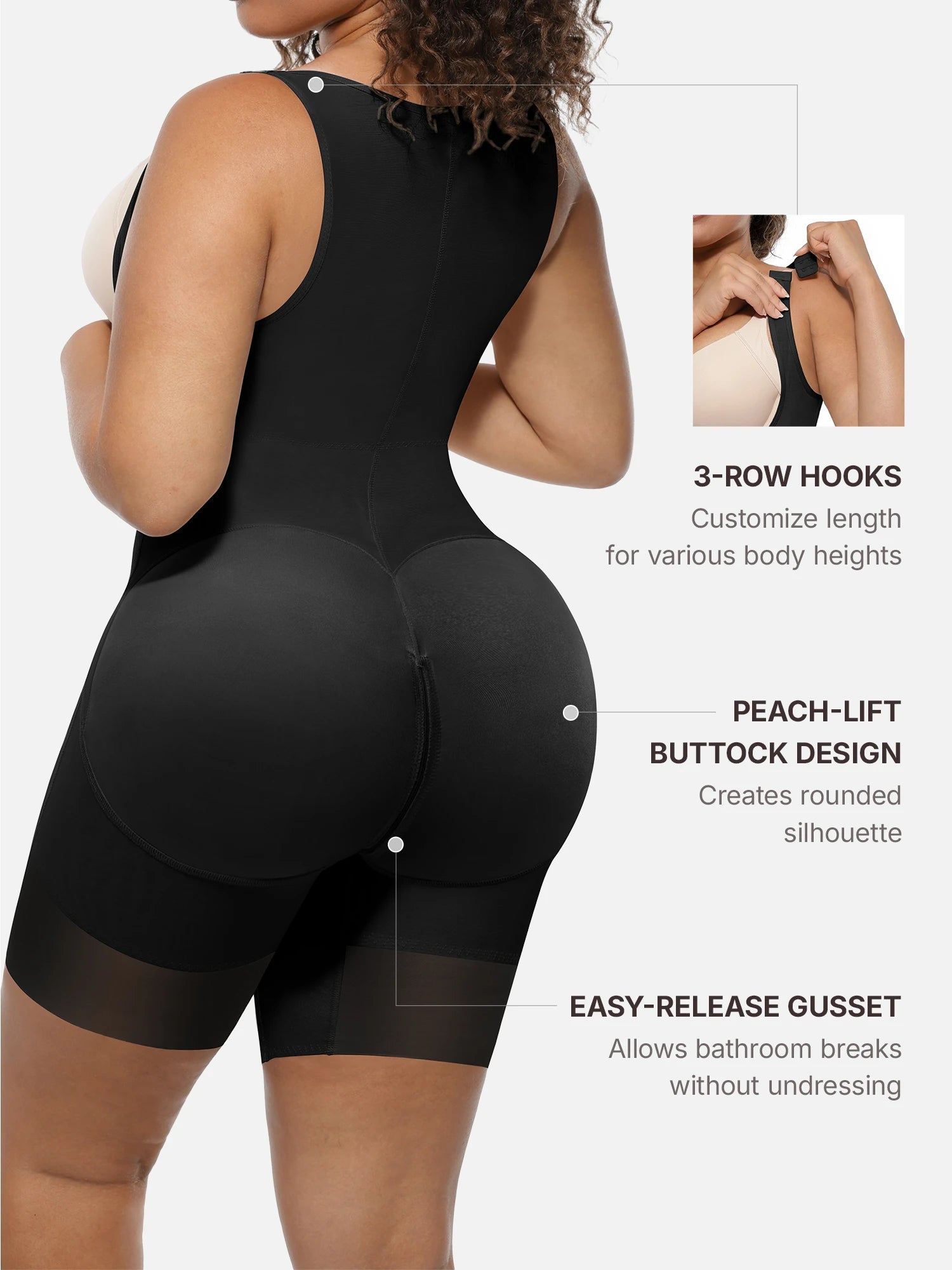 U-Shaped Faja Tummy Control Butt Lift Bodysuit